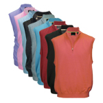 9811 Greg Norman Lined Pima 1/4 Zip Vest